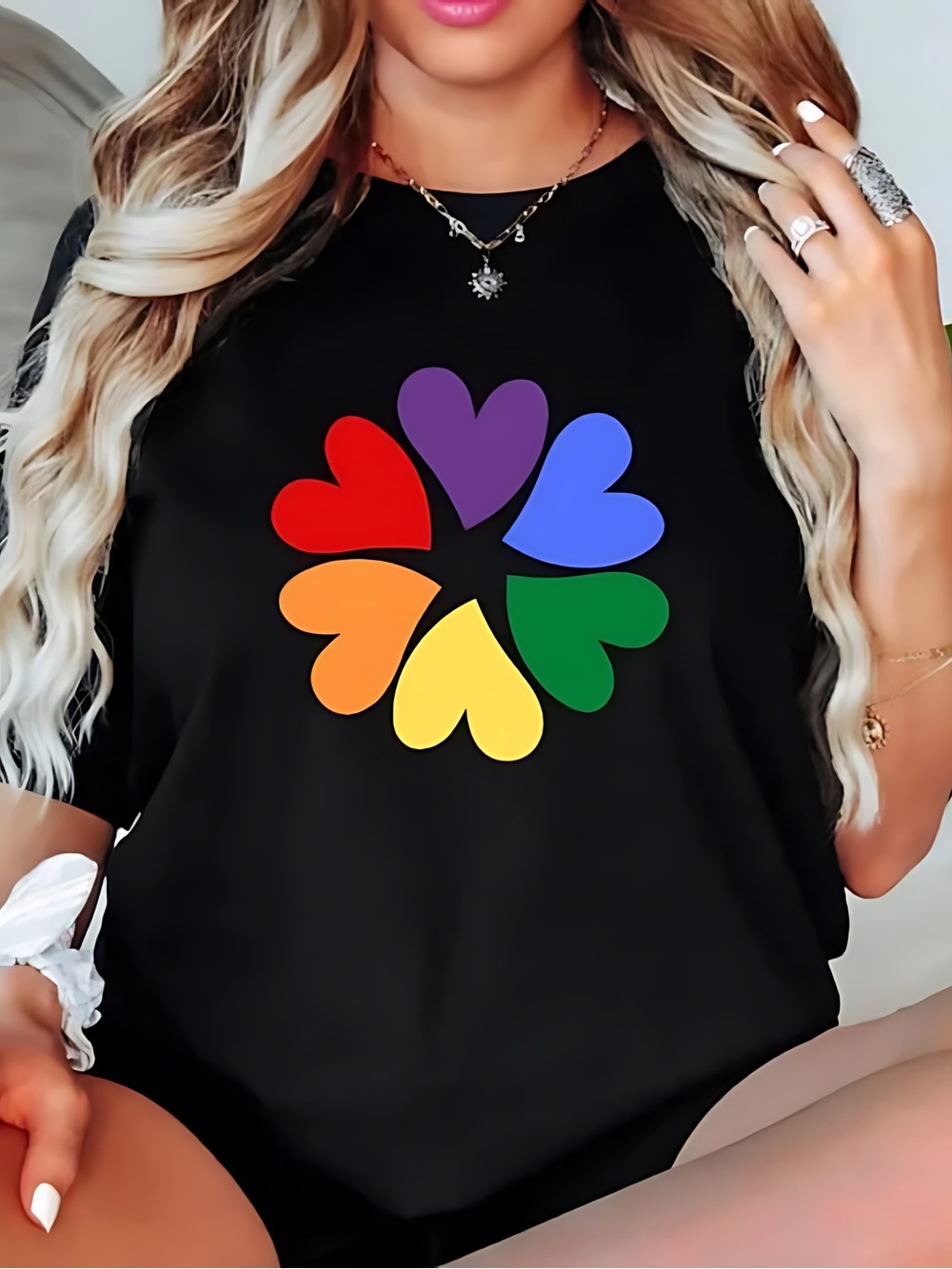 Pride Heart Shirt, LGBTQ Support Tee, Rainbow T-shirt, Pride Month Gift